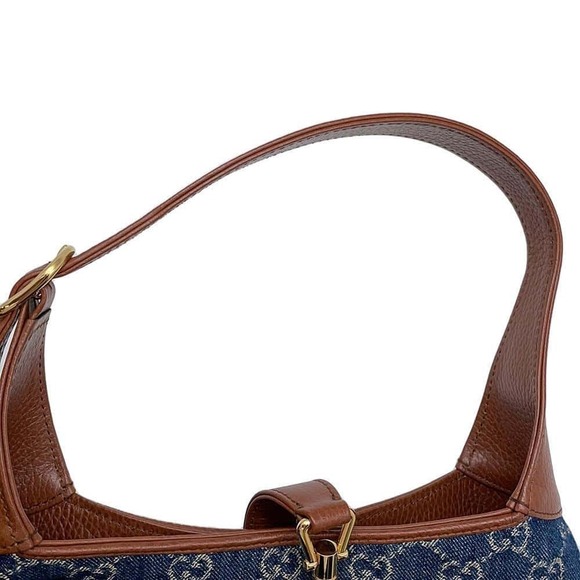 Gucci Jackie GG Denim Shoulder Bag Handbag - Picture 8 of 11